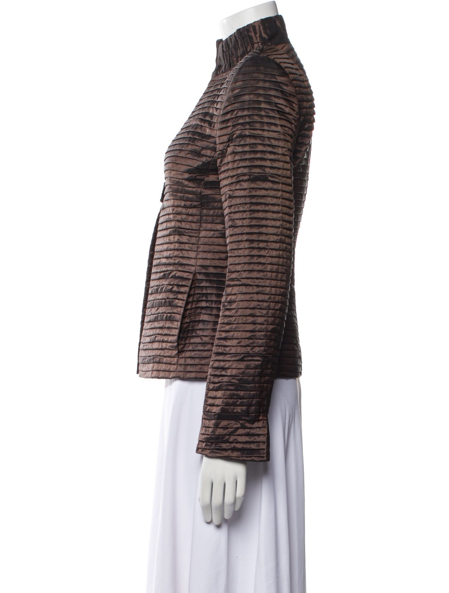 Akris Silk Striped Evening Jacket