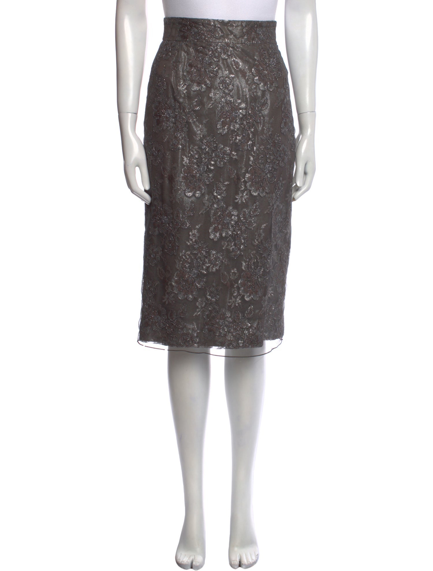 Akris Floral Print Knee-Length Skirt