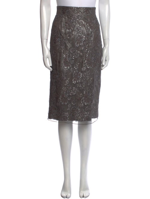 Akris Floral Print Knee-Length Skirt