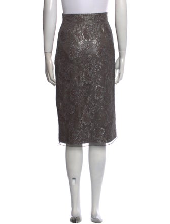 Akris Floral Print Knee-Length Skirt