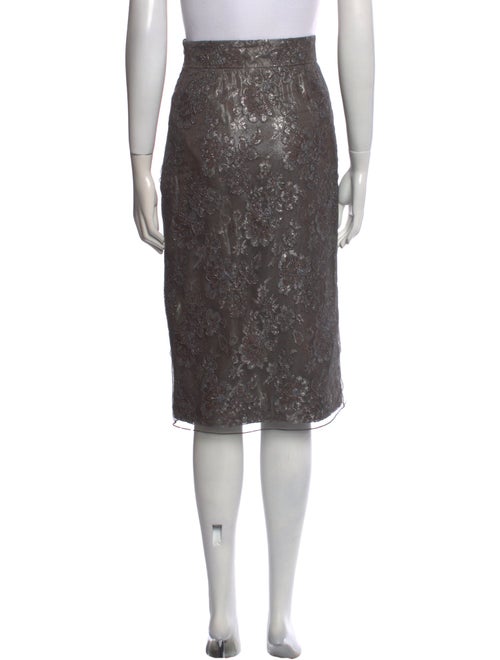 Akris Floral Print Knee-Length Skirt