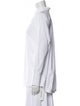 Akris Mock Neck Long Sleeve Button-Up Top