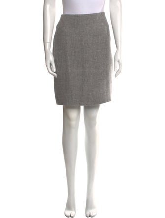 Akris Linen Knee-Length Skirt