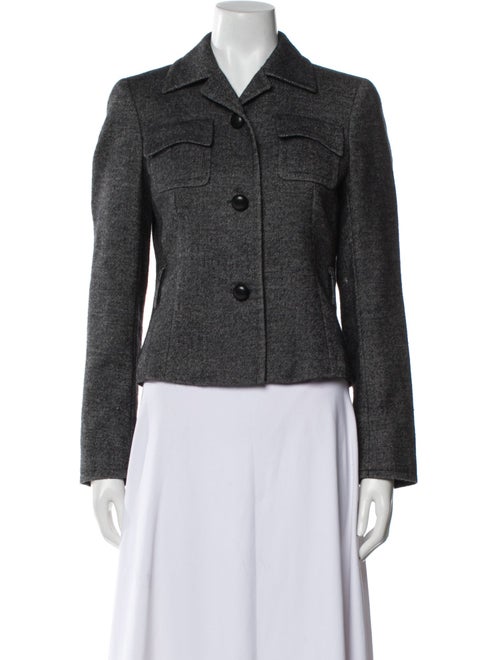 Akris Alpaca Tweed Pattern Blazer