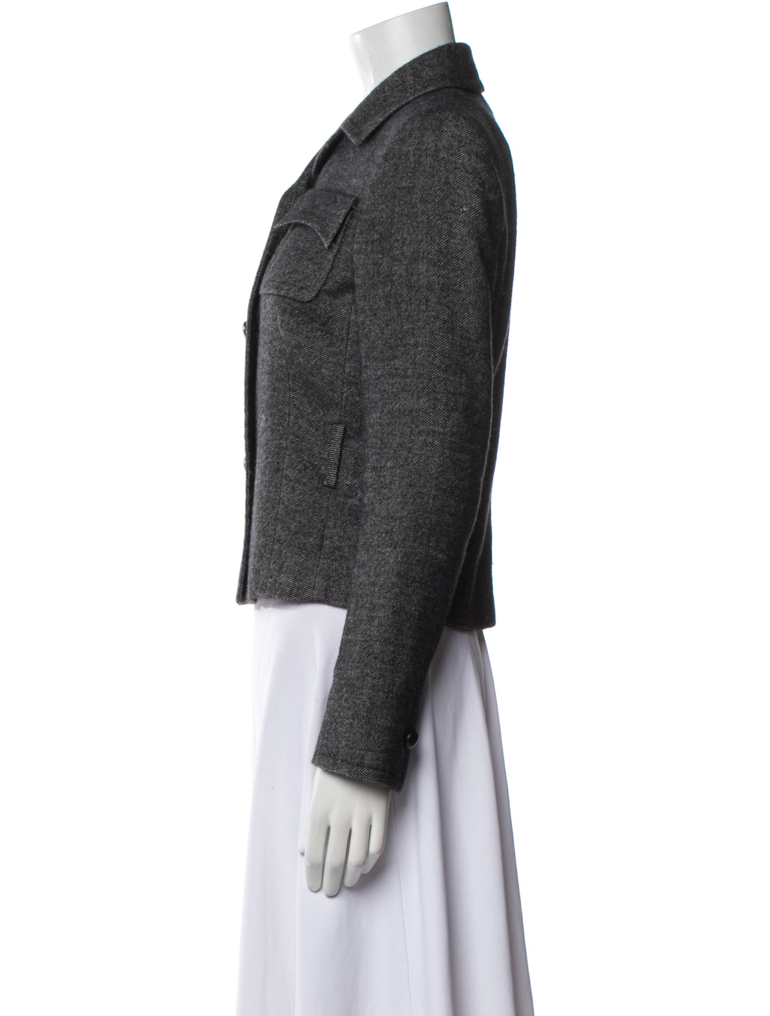 Akris Alpaca Tweed Pattern Blazer