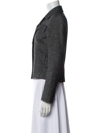 Akris Alpaca Tweed Pattern Blazer