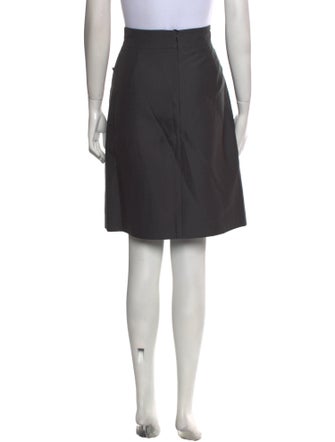 Akris Pleated Accents Knee-Length Skirt