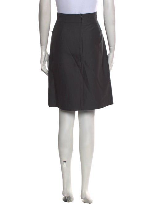 Akris Pleated Accents Knee-Length Skirt