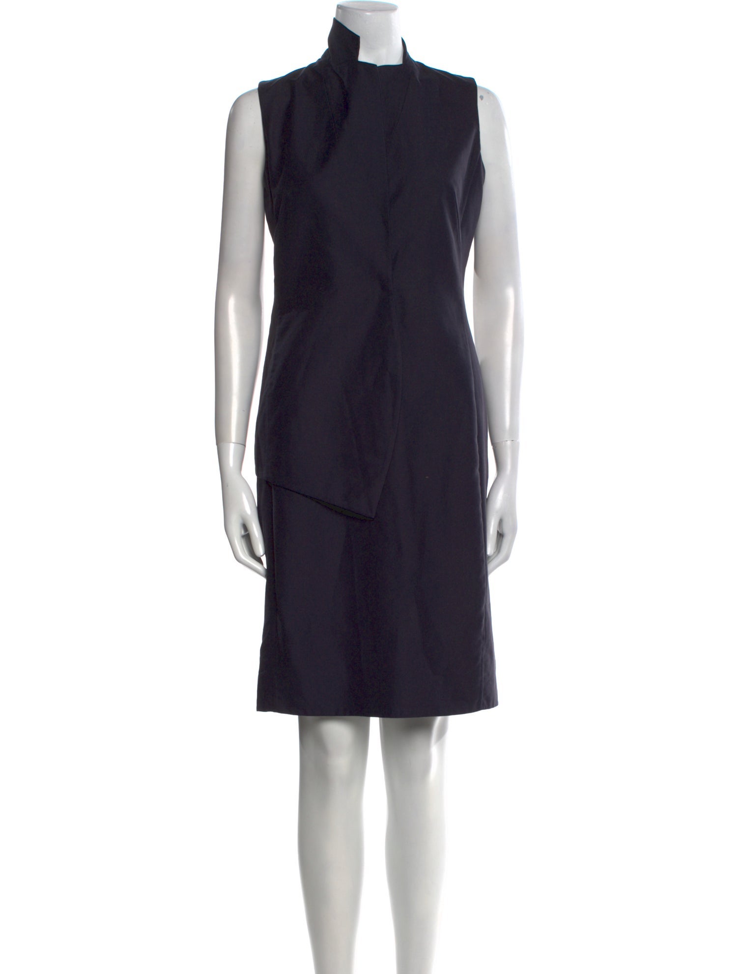 Akris Mock Neck Knee-Length Dress