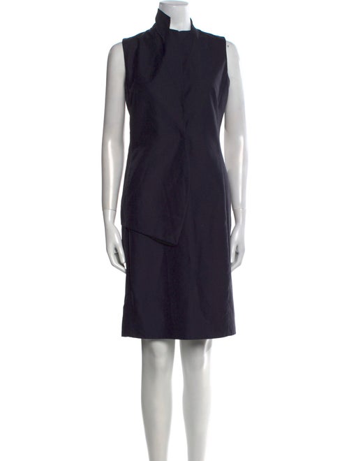 Akris Mock Neck Knee-Length Dress