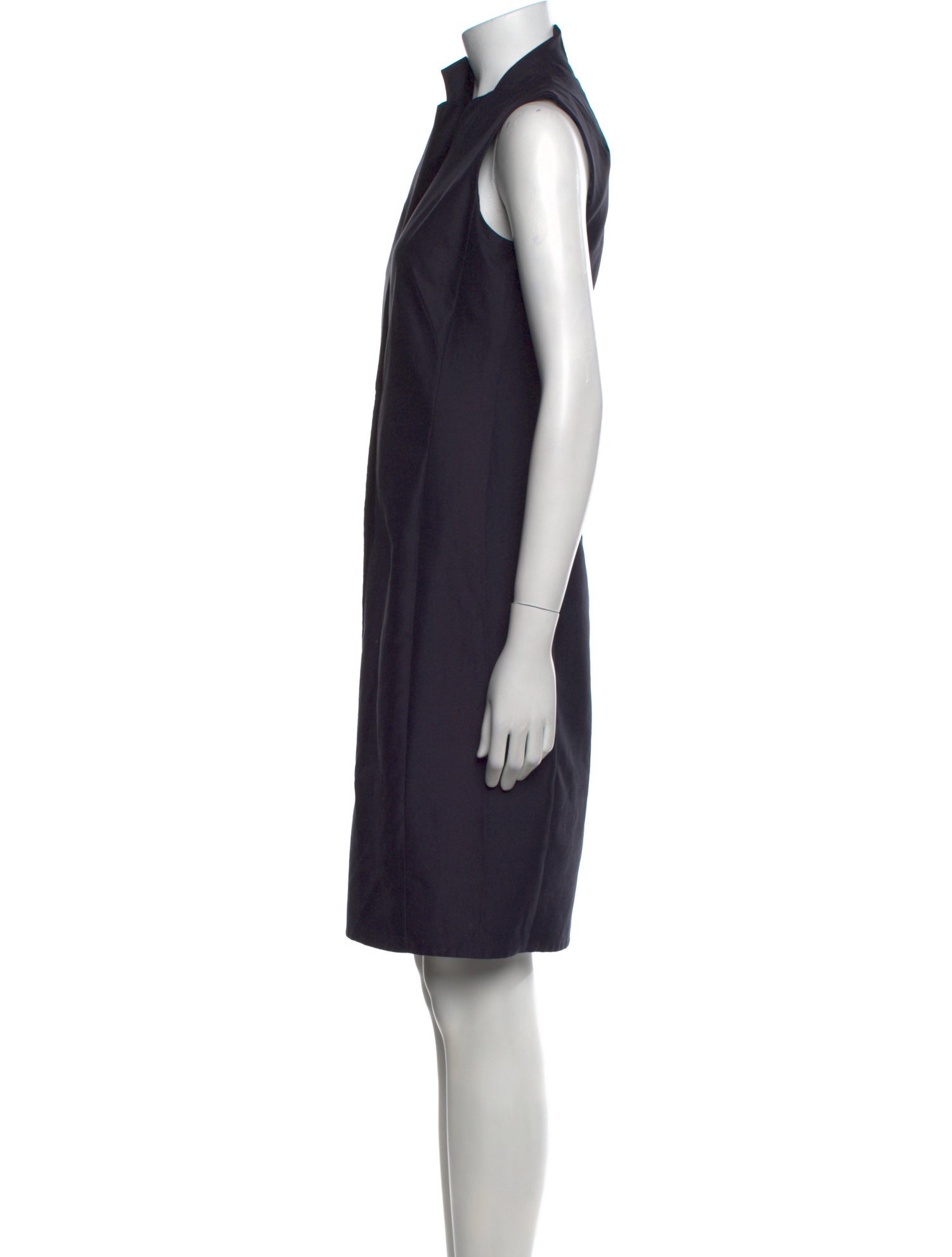 Akris Mock Neck Knee-Length Dress