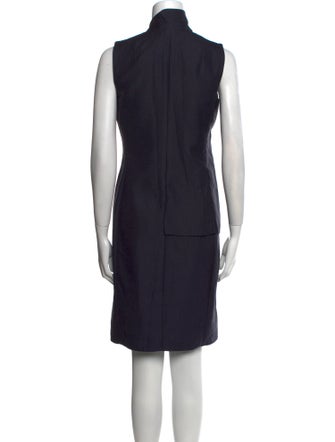 Akris Mock Neck Knee-Length Dress