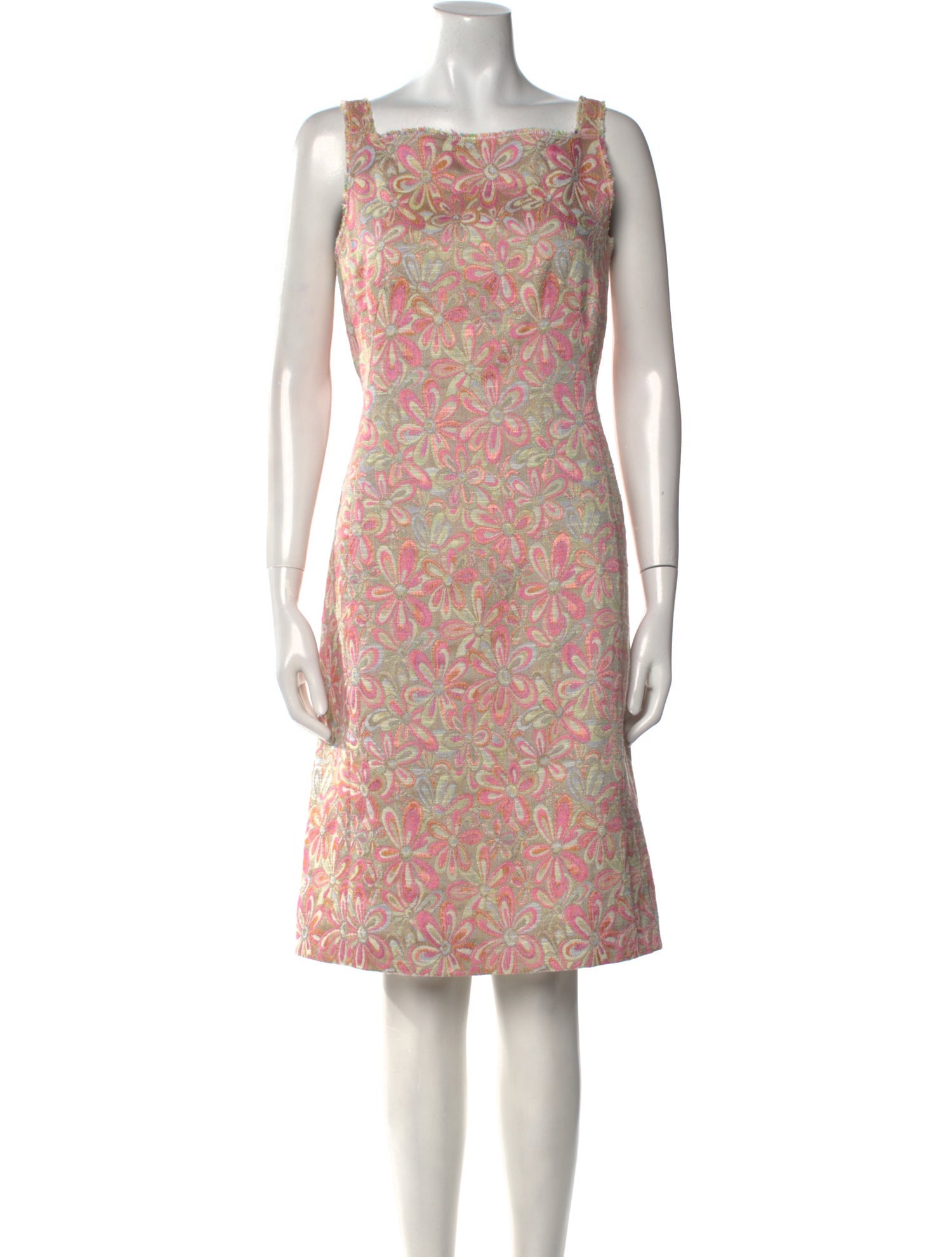 Akris Floral Print Knee-Length Dress