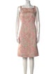 Akris Floral Print Knee-Length Dress
