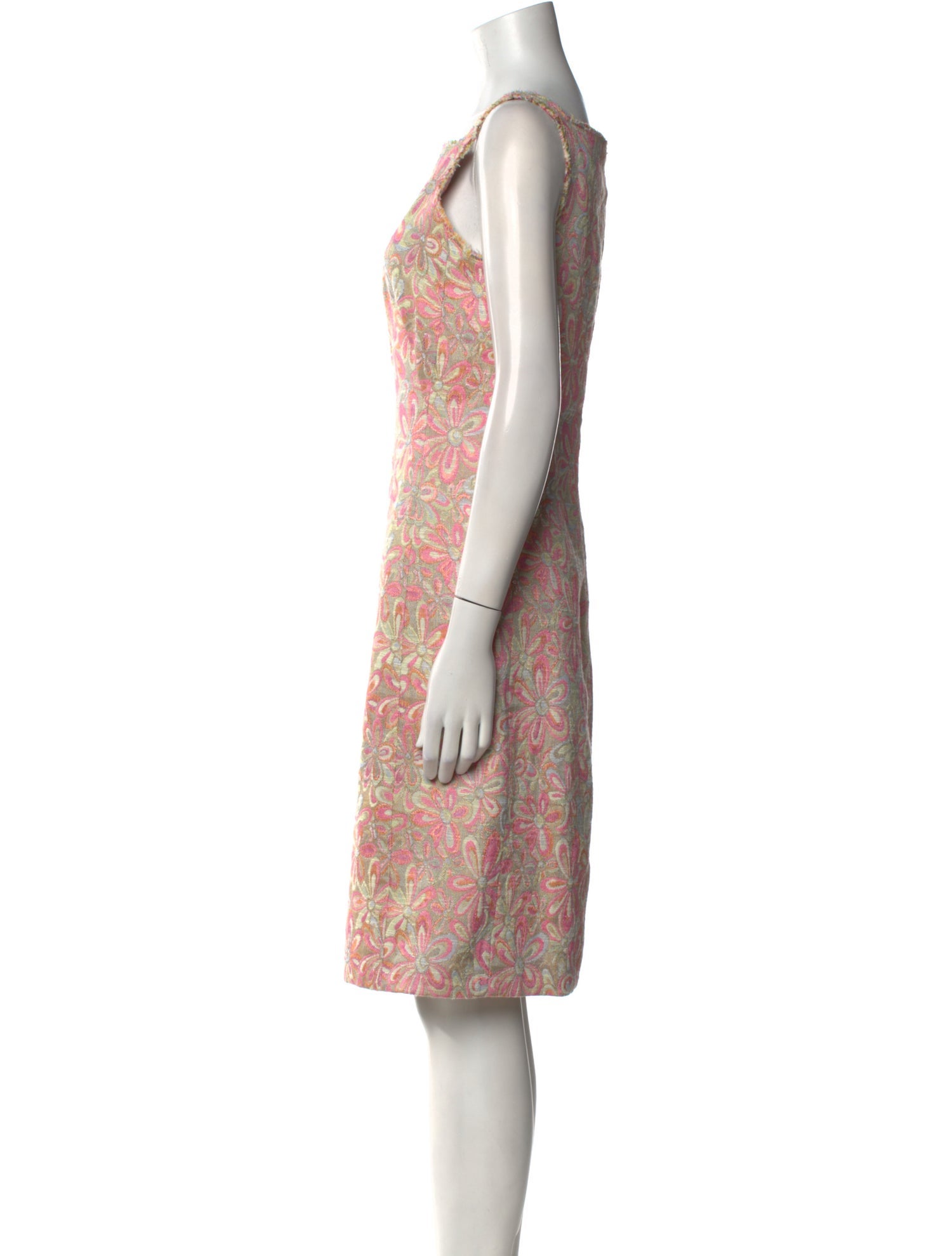 Akris Floral Print Knee-Length Dress
