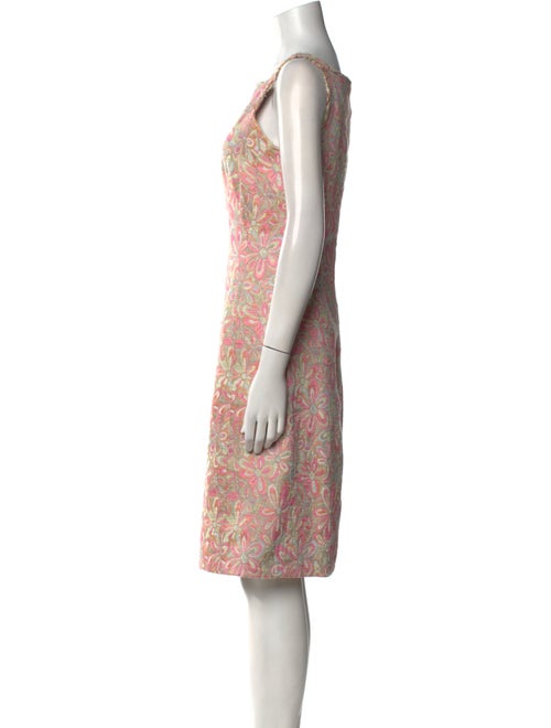 Akris Floral Print Knee-Length Dress