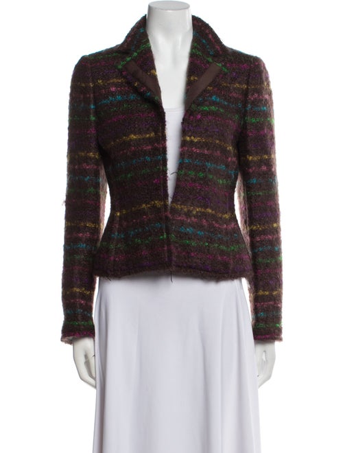 Akris Mohair Plaid Print Jacket