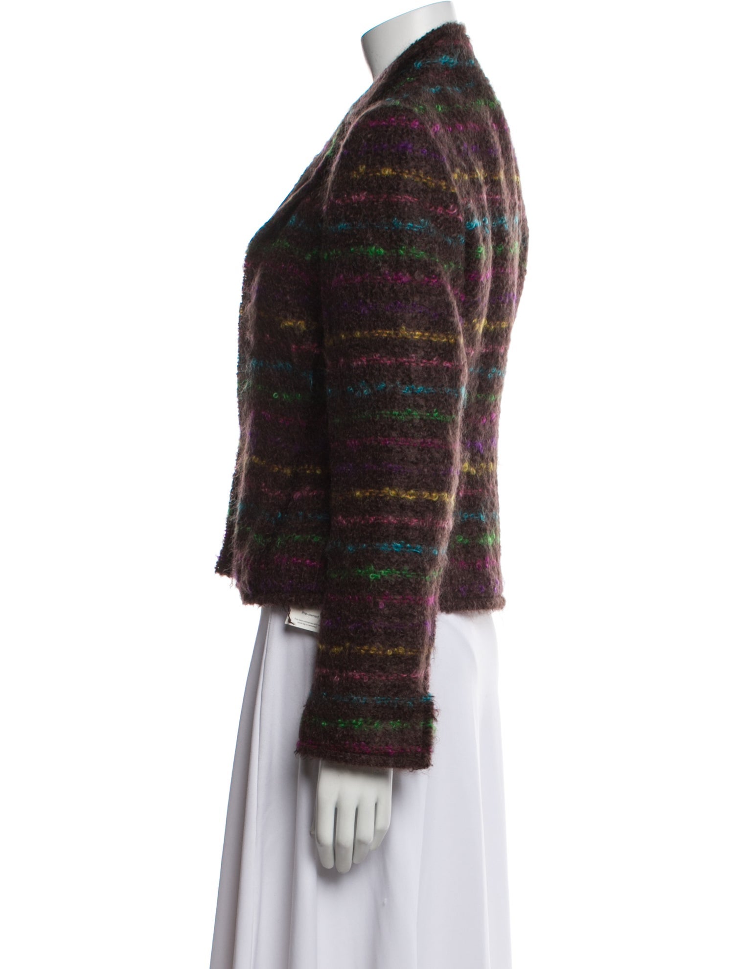 Akris Mohair Plaid Print Jacket