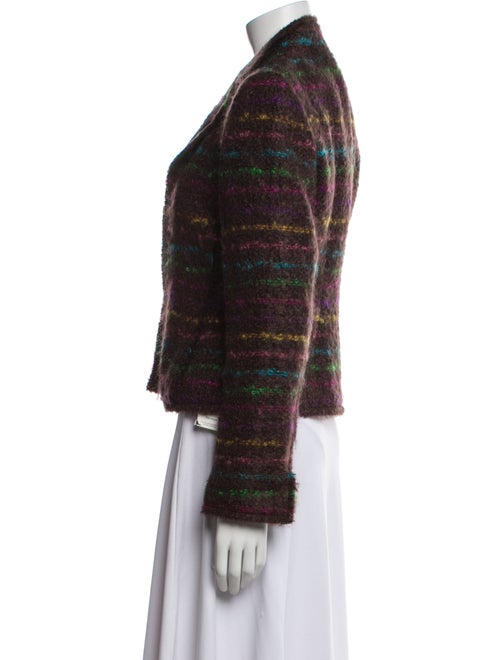 Akris Mohair Plaid Print Jacket