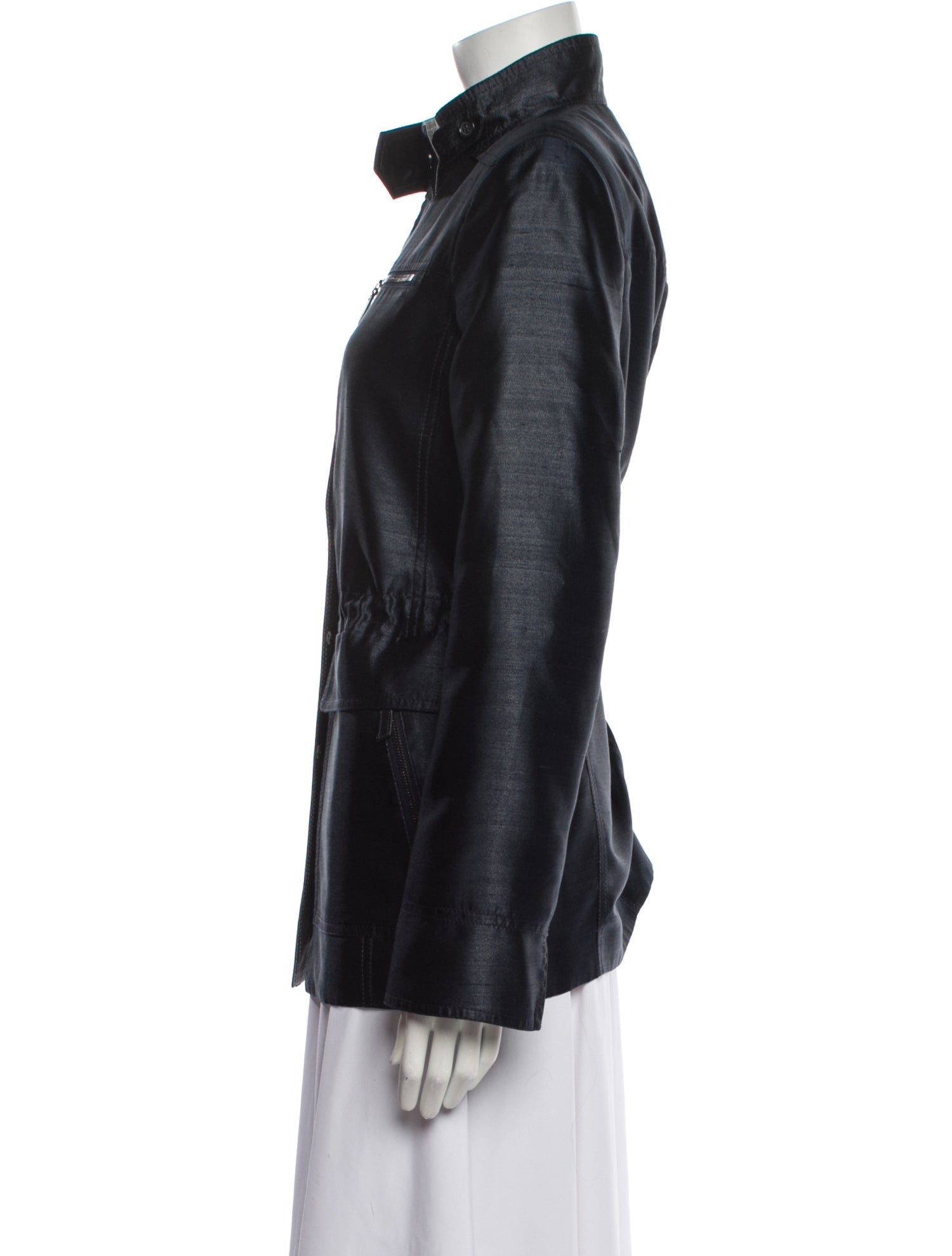 Akris Silk Faux Fur Jacket