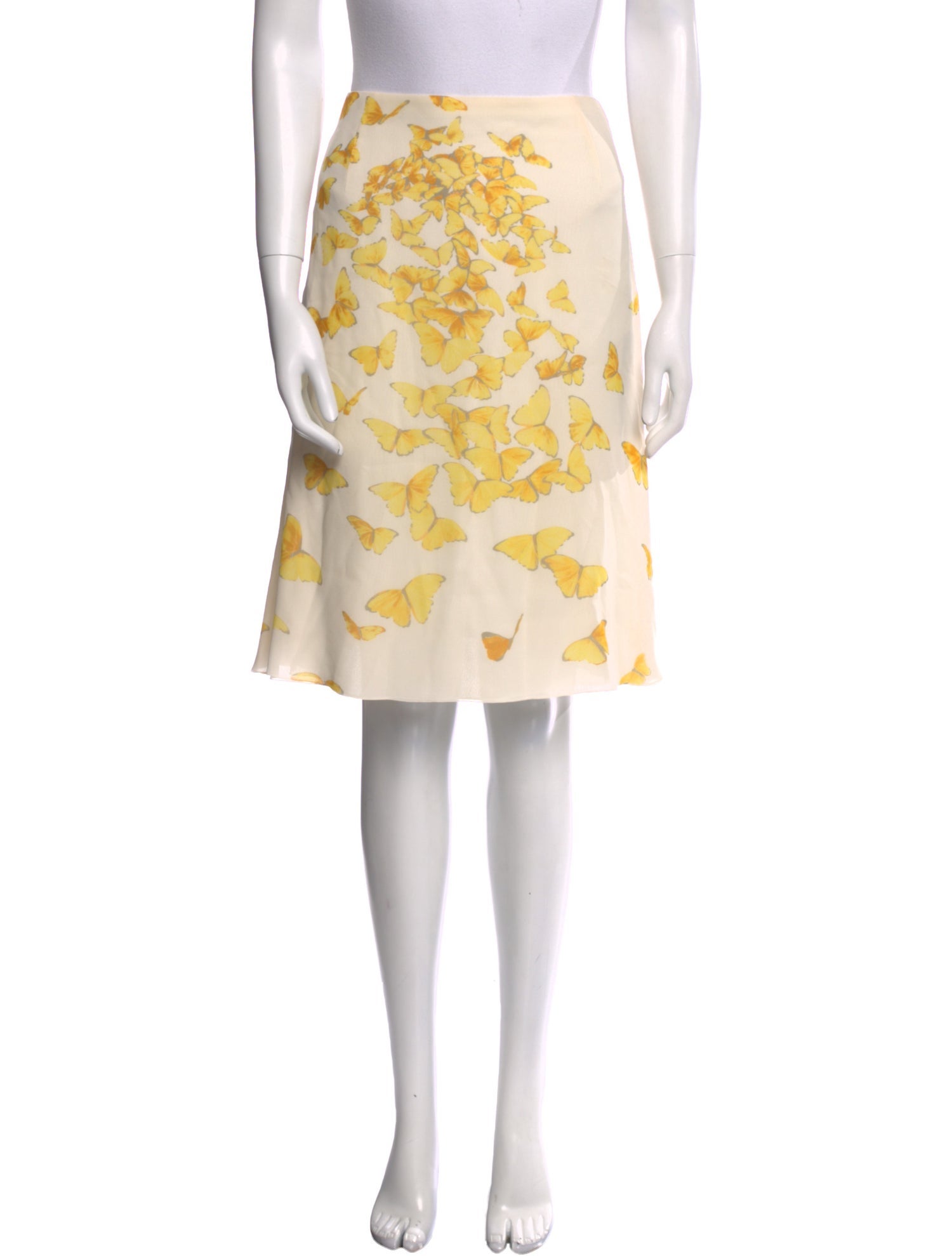 Akris Silk Knee-Length Skirt w/ Tags