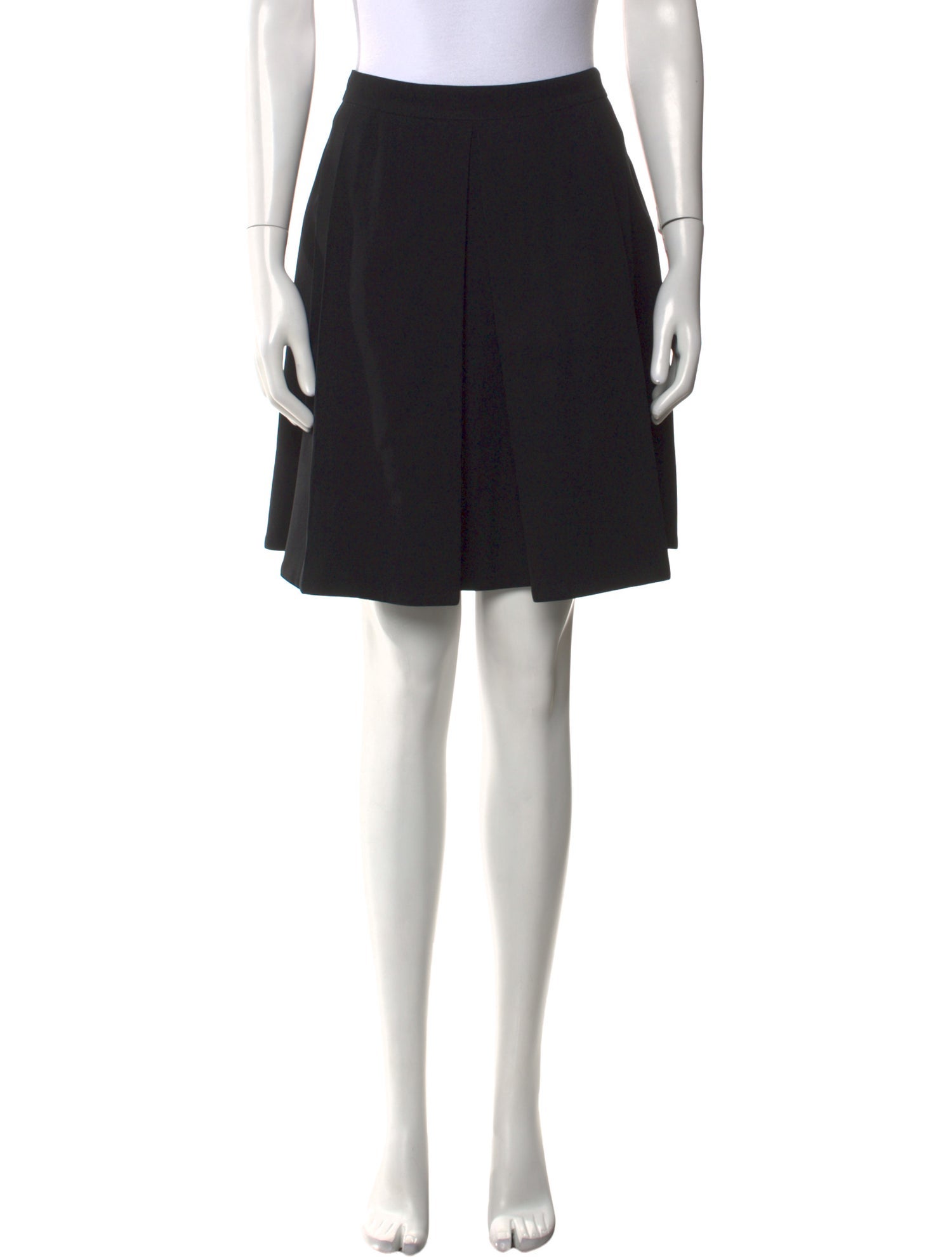 Akris Pleated Accents Knee-Length Skirt