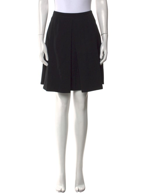Akris Pleated Accents Knee-Length Skirt