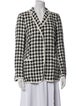 Akris Linen Houndstooth Print Blazer