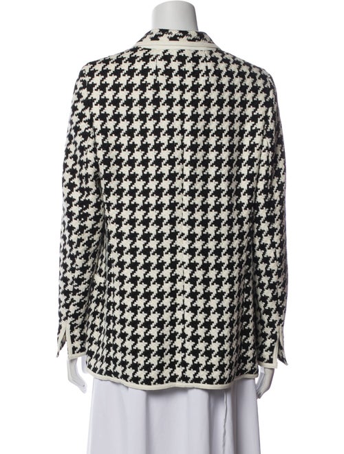 Akris Linen Houndstooth Print Blazer