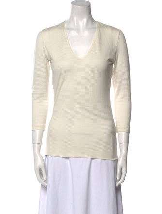 Akris Cowl Neck Three-Quarter Sleeve Top