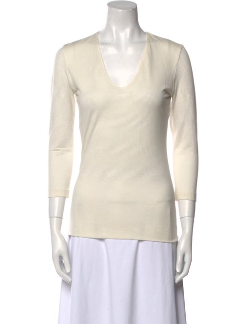 Akris Cowl Neck Three-Quarter Sleeve Top