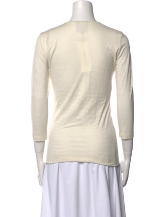 Akris Cowl Neck Three-Quarter Sleeve Top