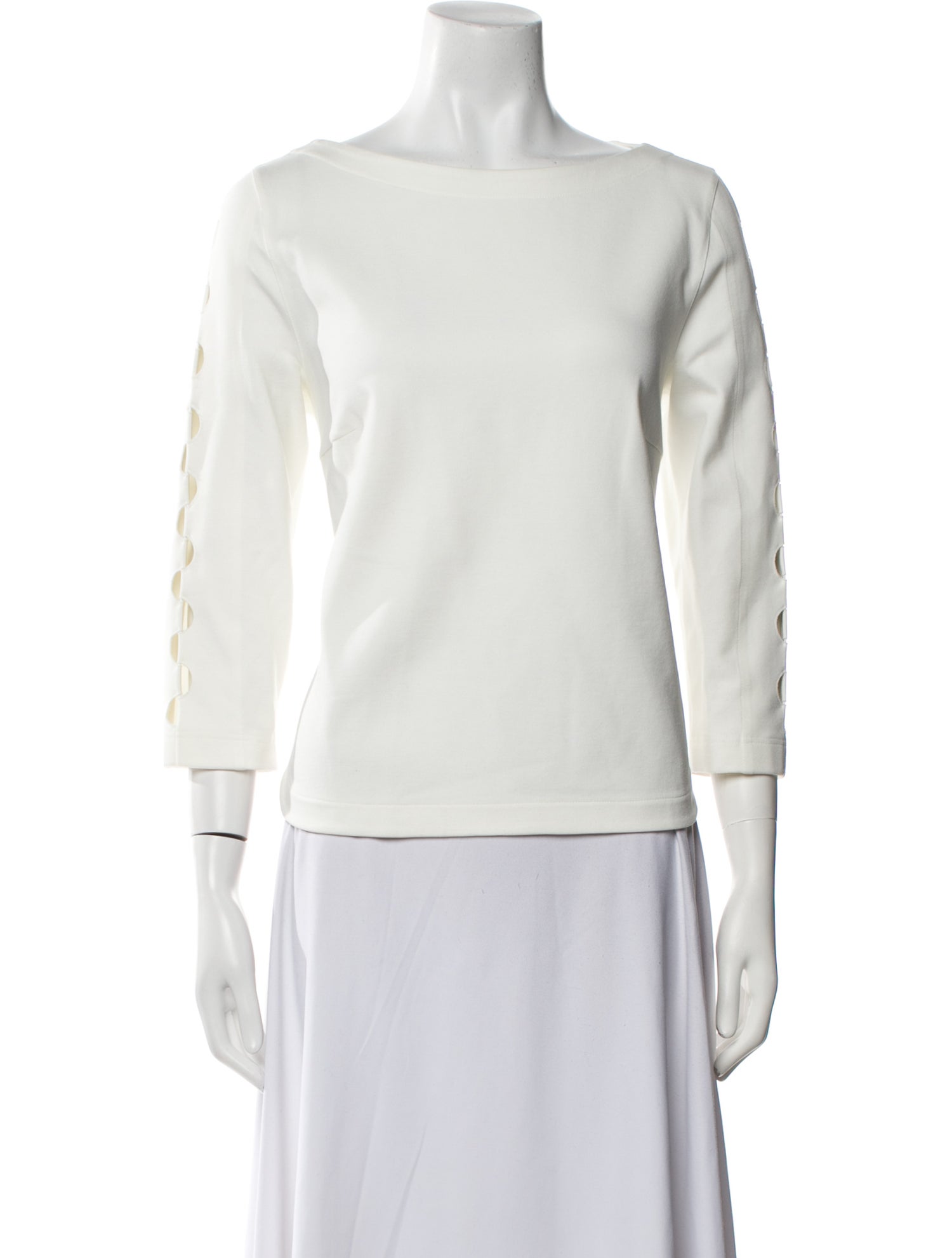 Akris Bateau Neckline Three-Quarter Sleeve Top