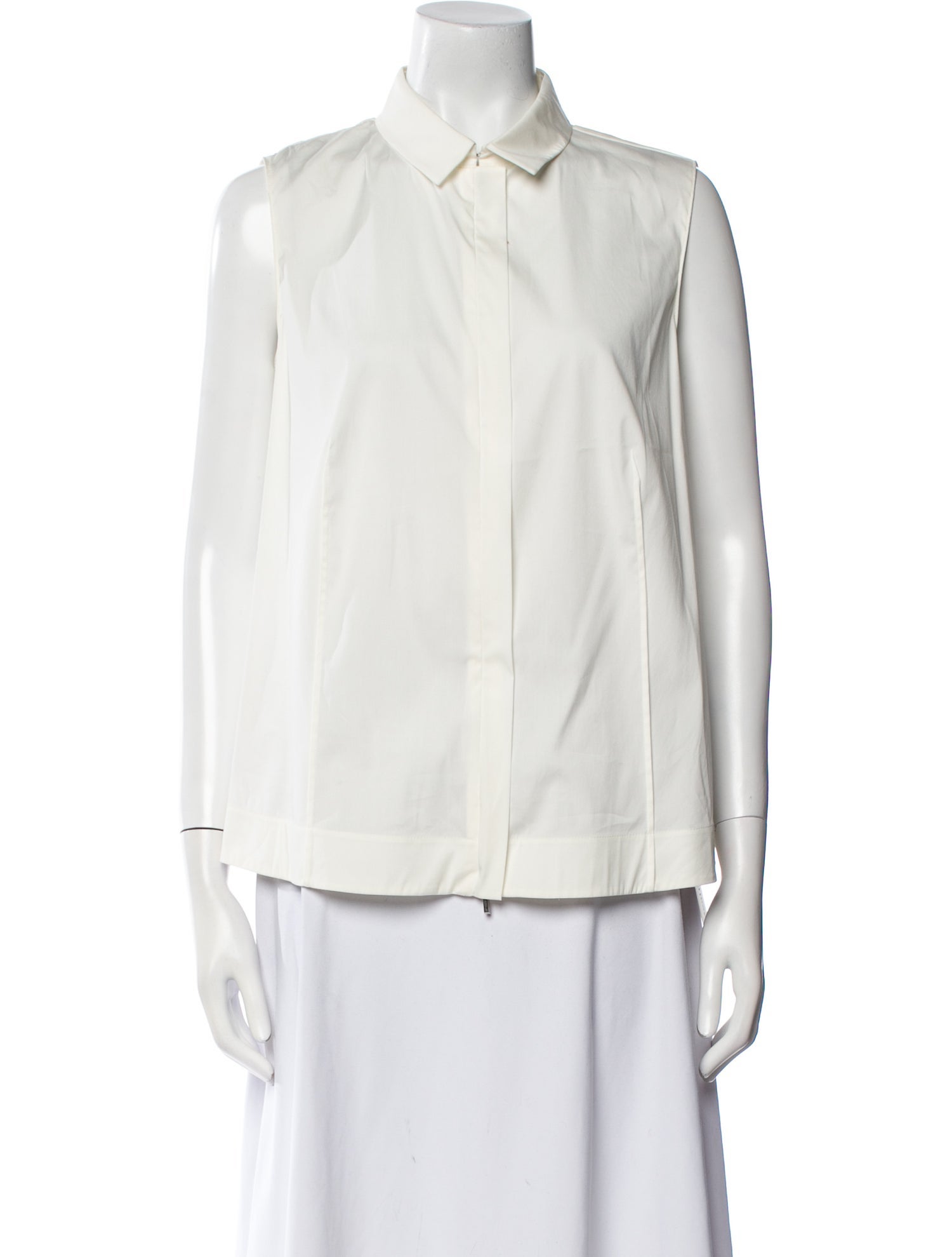 Akris Sleeveless Button-Up Top