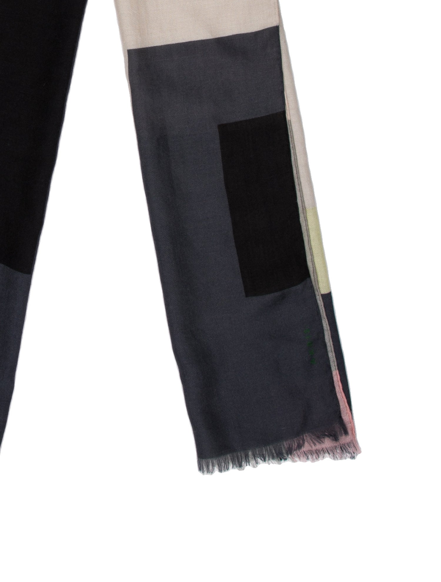 Akris Cashmere Colorblock Pattern Scarf