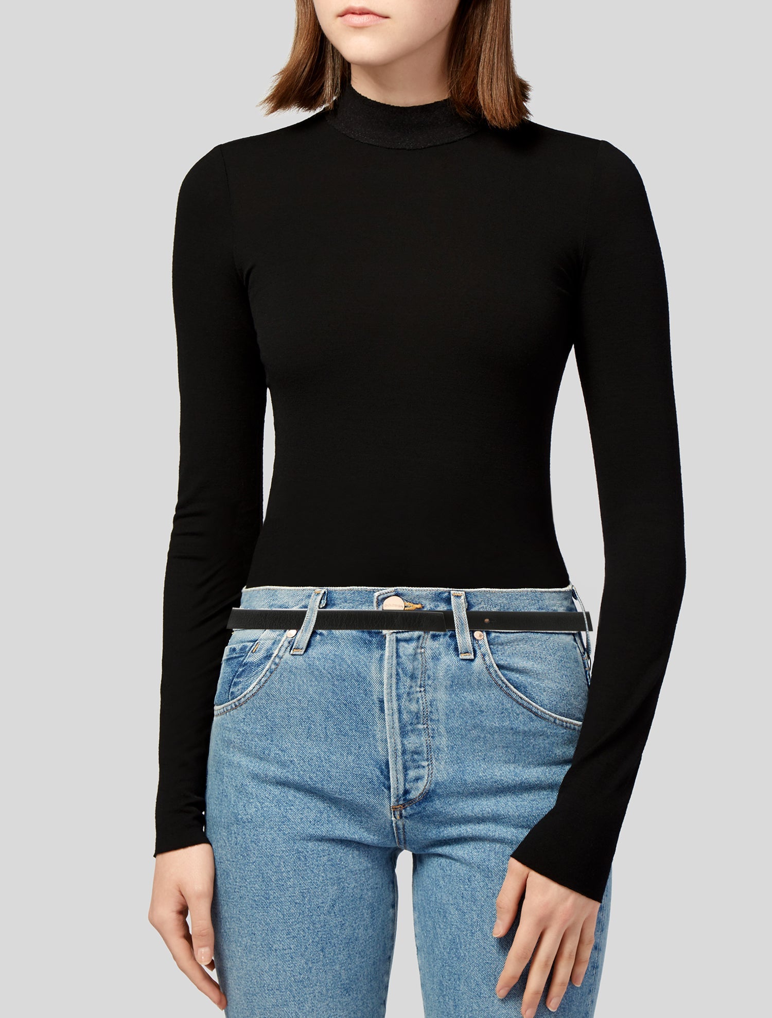 Akris Skinny Leather Belt