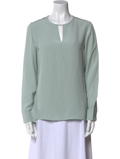Akris Silk V-Neck Blouse
