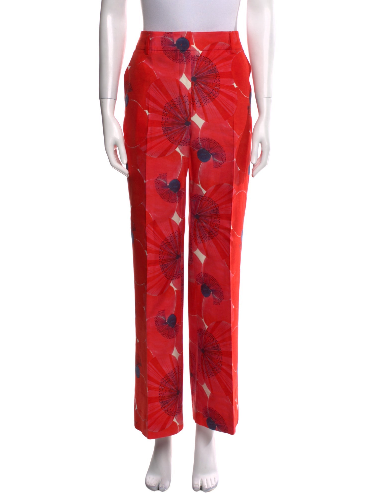 Akris Floral Print Wide Leg Pants