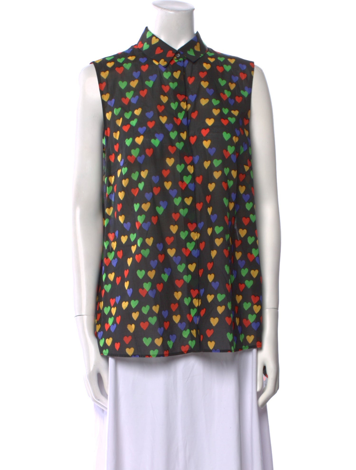 Akris Printed Mock Neck Blouse
