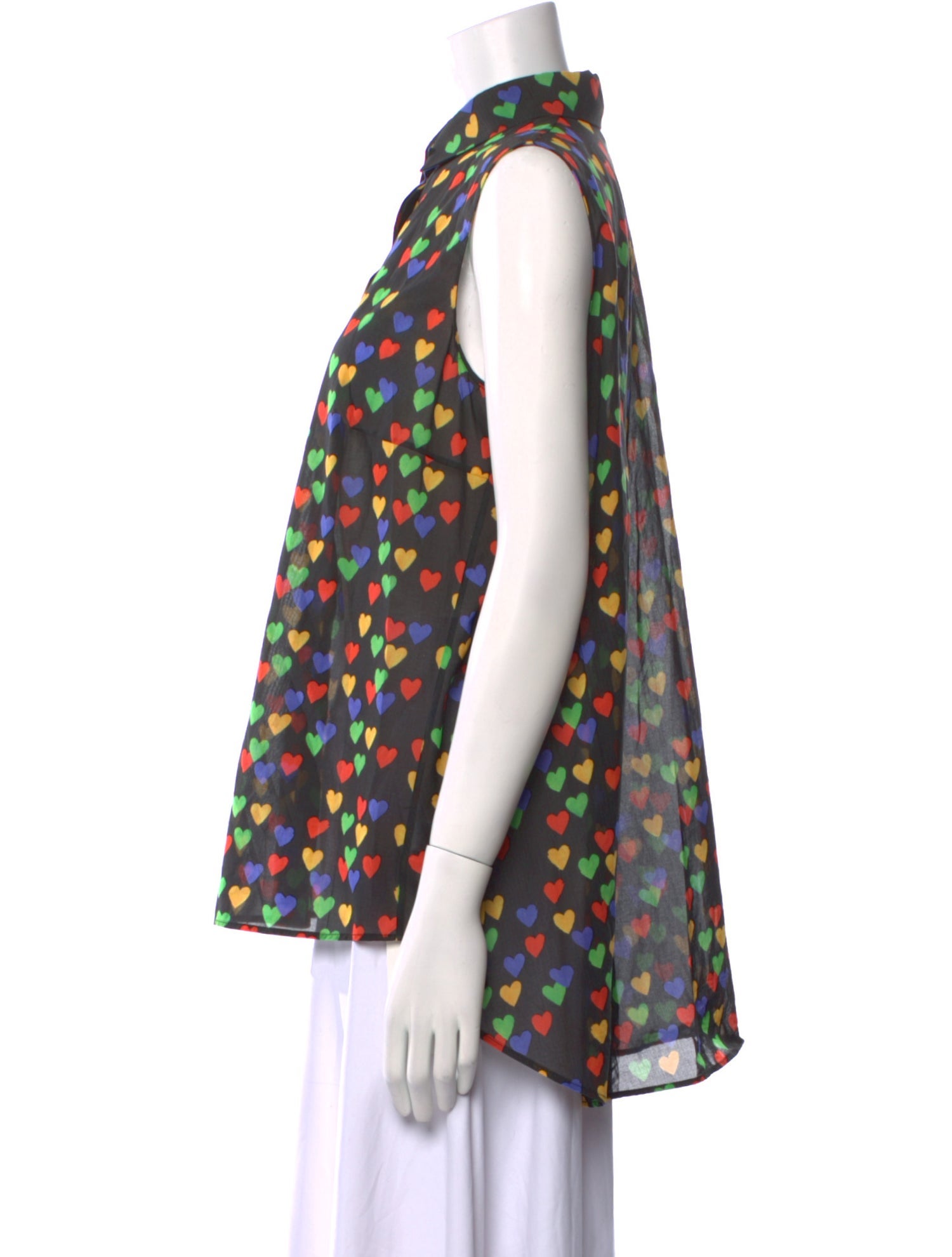 Akris Printed Mock Neck Blouse