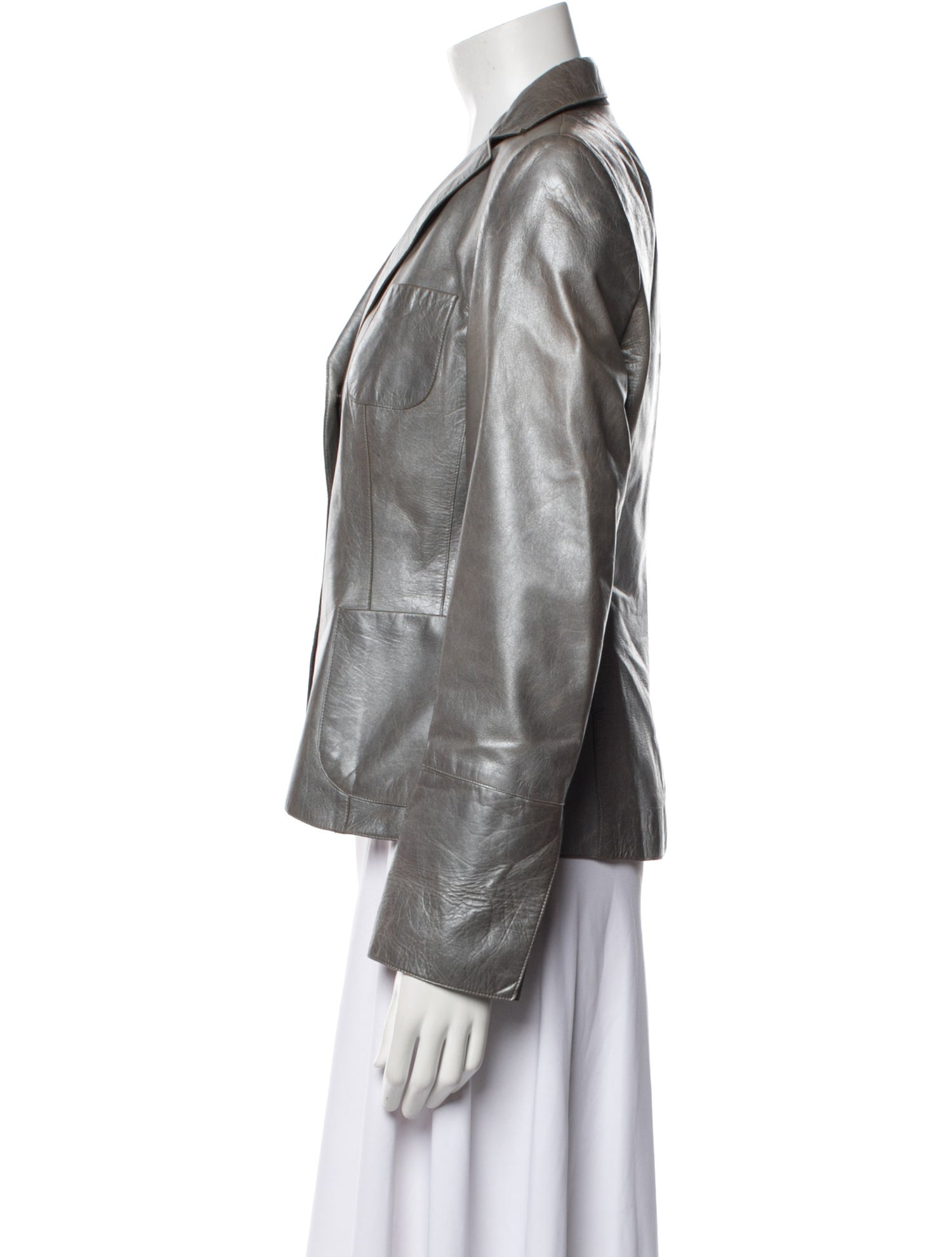 Akris Leather Blazer