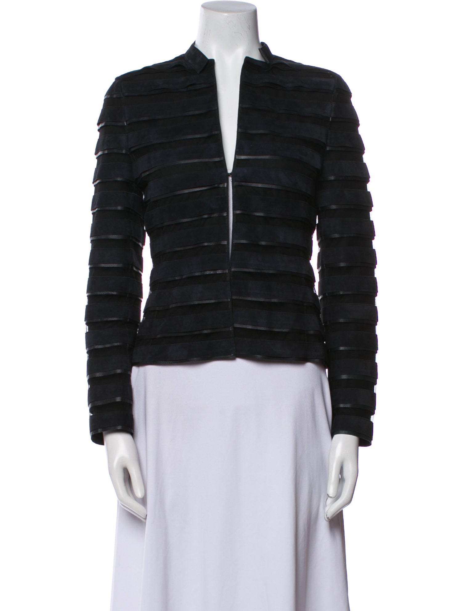 Akris Suede Striped Evening Jacket