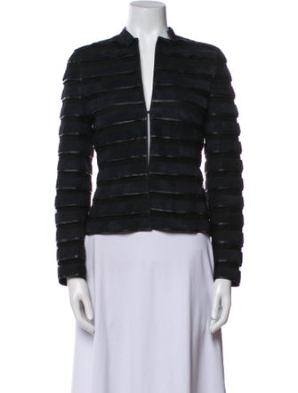 Akris Suede Striped Evening Jacket