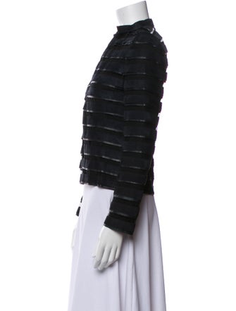 Akris Suede Striped Evening Jacket