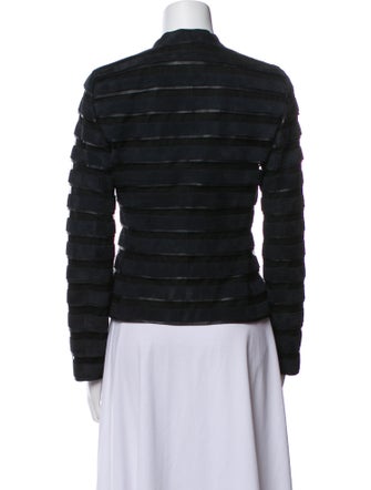 Akris Suede Striped Evening Jacket
