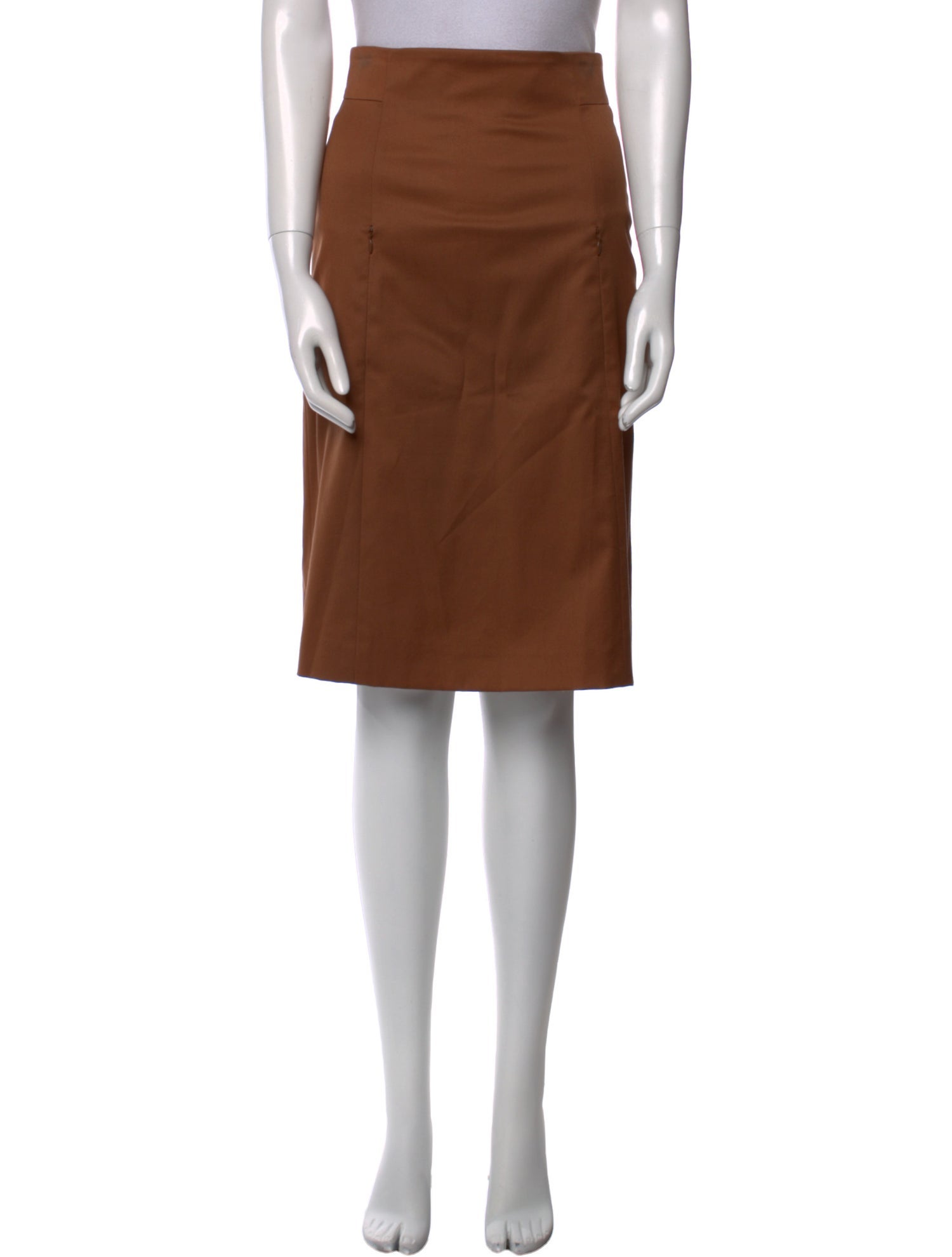 Akris Pleated Accents Knee-Length Skirt