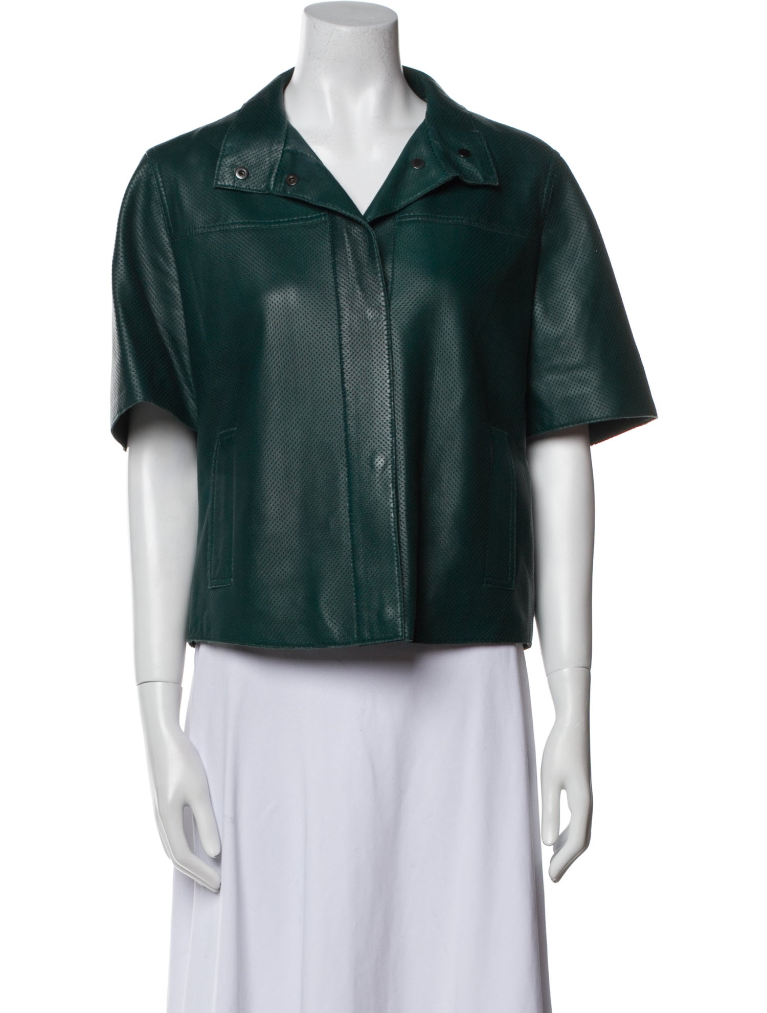 Akris Leather Bolero