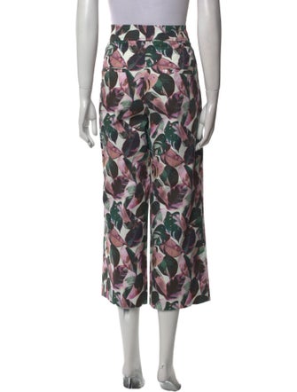 Akris Floral Print Wide Leg Pants