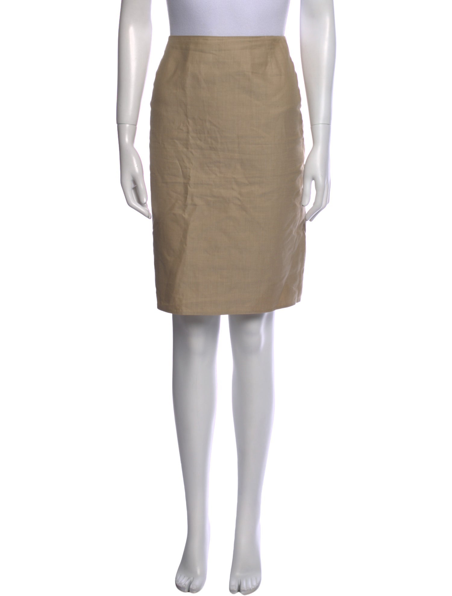 Akris Pleated Accents Knee-Length Skirt