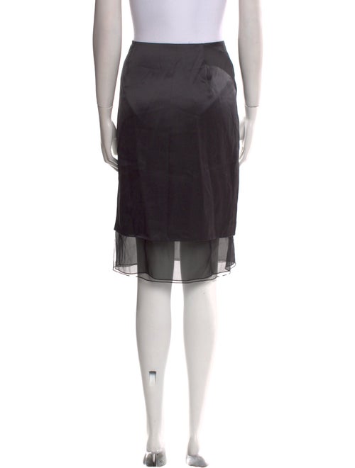 Akris Mesh Accents Knee-Length Skirt